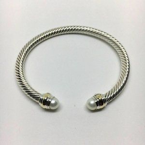 David Yurman 5mm Pearl Gold Bracelet
